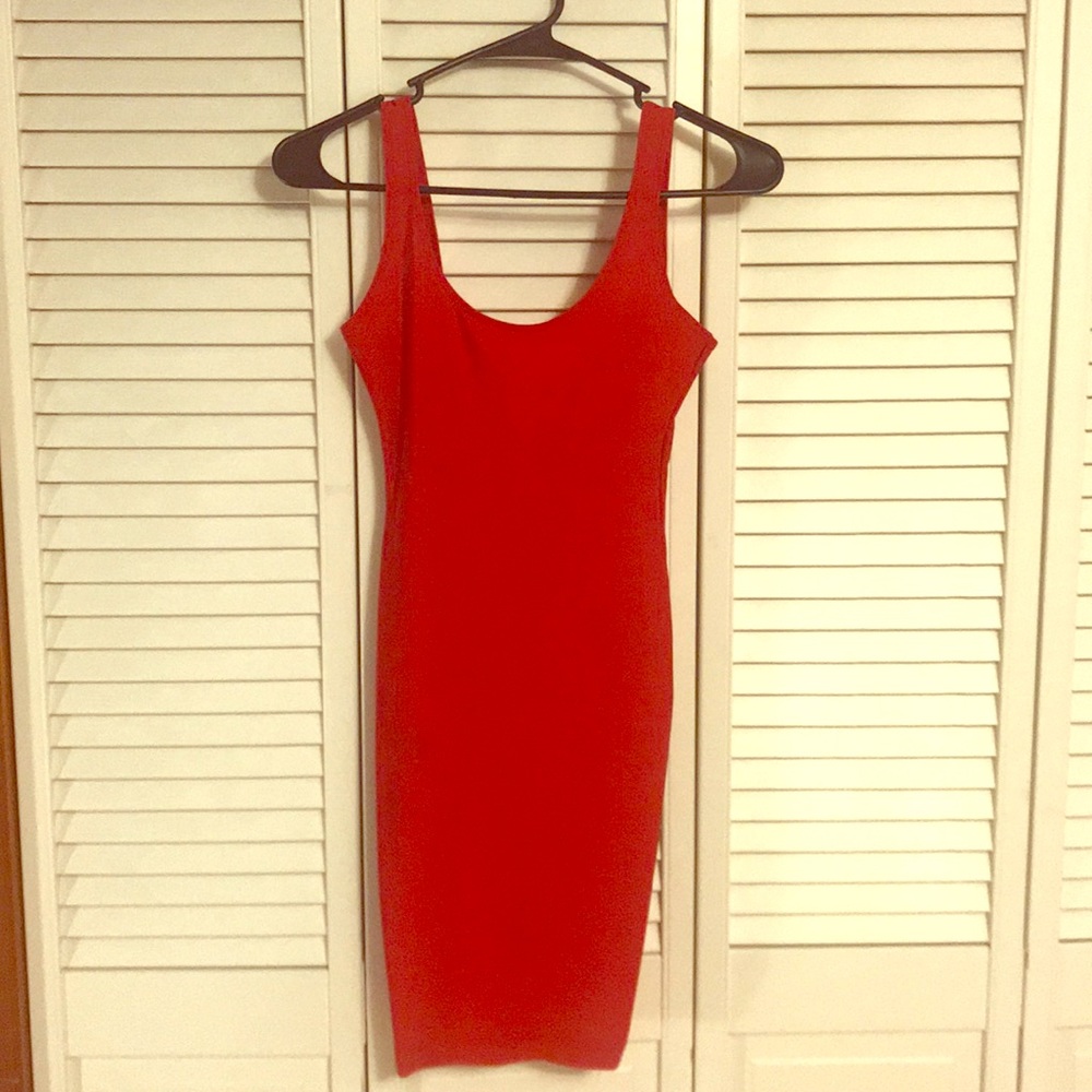 Sexy backless mini red dress